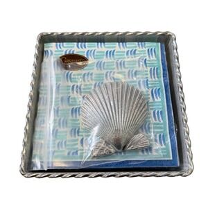 Mariposa Napkin Holder‎ with Scallop Weight and Paper Napkins